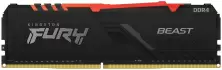 Оперативная память Kingston Fury Beast RGB 16GB DDR4-3200MHz, CL16, 1.35V