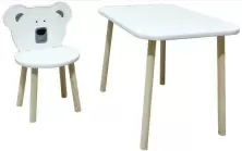 Măsuță pentru copii cu scaun Incanto Medvejonok Umka, alb