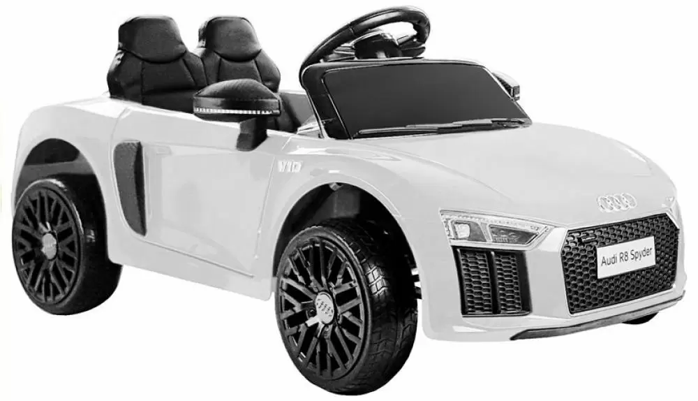 Mașină electrică Lean Cars Audi R8 Spyder, alb