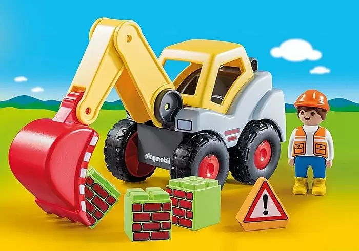 Игровой набор Playmobil Shovel Excavator, желтый