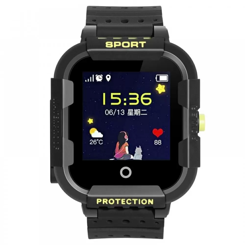 Smart ceas pentru copii Wonlex KidsTime Sports KT03, negru