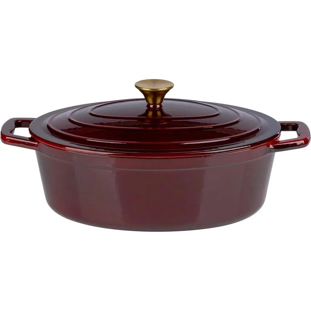 Кастрюля Alpina Cast Iron Burgundy, бордовый на tehnoparc.md Кастрюля Alpina Cast Iron Burgundy, бордовый