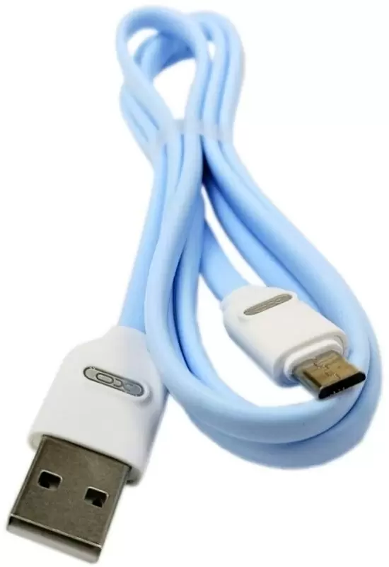 USB Кабель XO Micro-USB Flat NB150, голубой