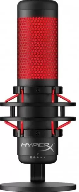 Microfon HyperX QuadCast, negru/roșu