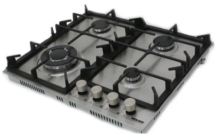 Plită incorporabilă cu gaz Wolser WL-KF 6400 Turbo FFD, inox pe tehnoparc.md Plită incorporabilă cu gaz Wolser WL-KF 6400 Turbo FFD, inox