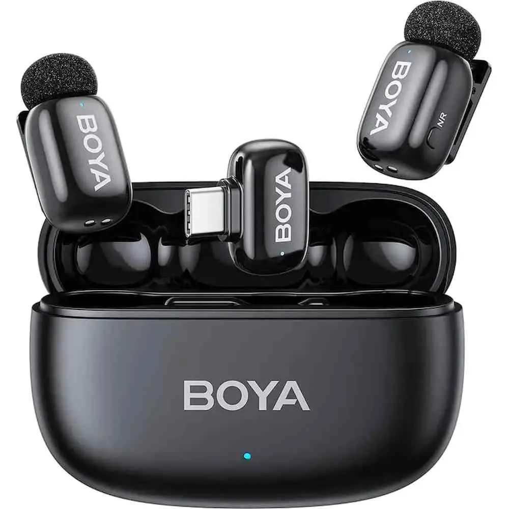 Microfon Boya Mini 2-02, negru pe tehnoparc.md Microfon Boya Mini 2-02, negru