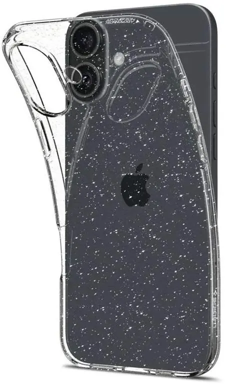 Husă de protecție Spigen iPhone 16 Liquid Crystal Glitter, transparent