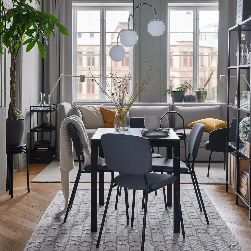 Masă IKEA Vangsta 80/120x70cm, negru/maro închis pe tehnoparc.md Masă IKEA Vangsta 80/120x70cm, negru/maro închis
