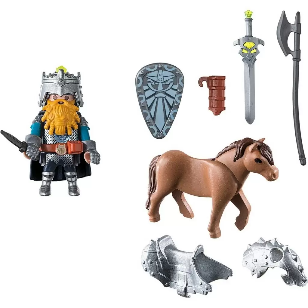 Set jucării Playmobil Dwarf Fighter with Pony