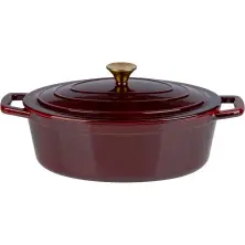 Oală Alpina Cast Iron Burgundy, bordo