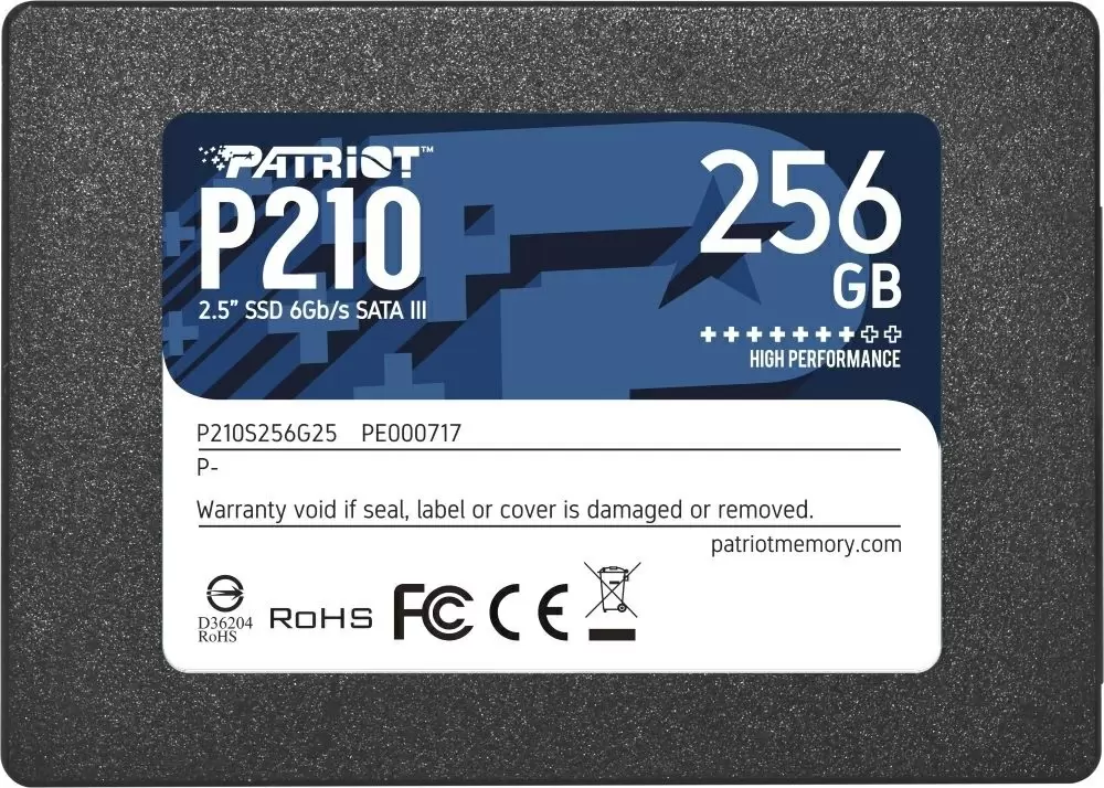 SSD накопитель Patriot P210 2.5" SATA, 256GB