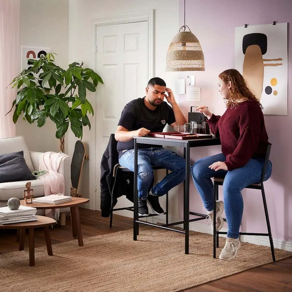 Masă IKEA Sandsberg 67x67x92cm, negru