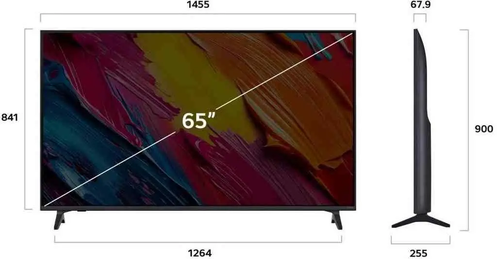 Телевизор LG 65QNED70A6A, черный