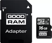 Card de memorie flash Goodram M1AA microSDHC UHS-I + SD adapter, 16GB