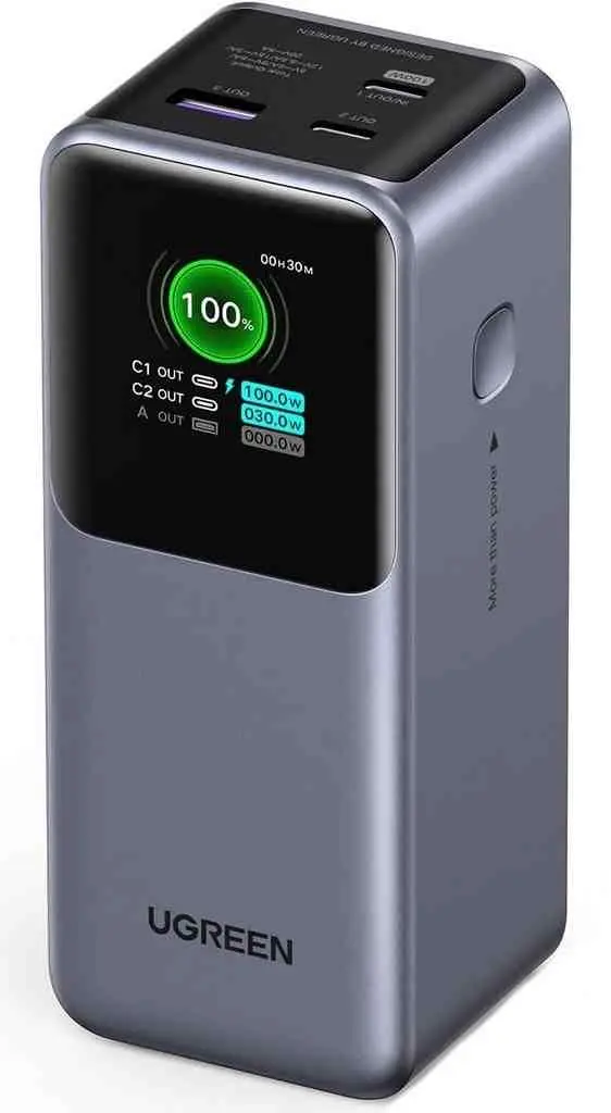 Acumulator extern Ugreen Nexode Flight Approved 20000mAh 130W, gri