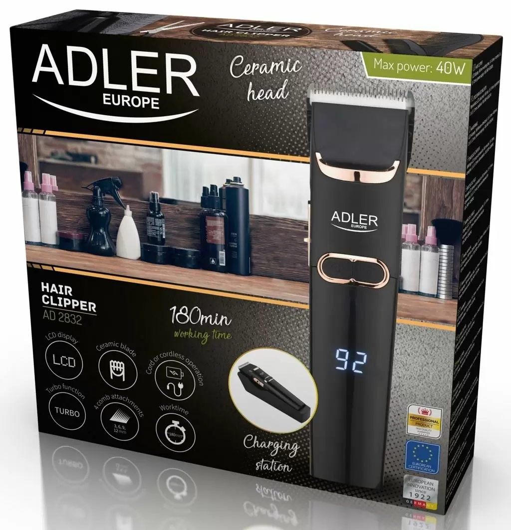 Машинка для стрижки волос Adler AD-2832, черный
