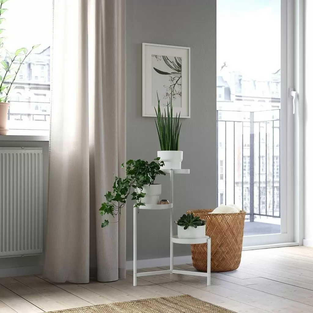 Suport pentru flori IKEA Olivblad 58cm, alb