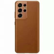 Чехол Samsung Leather Cover Galaxy S21 Ultra, коричневый