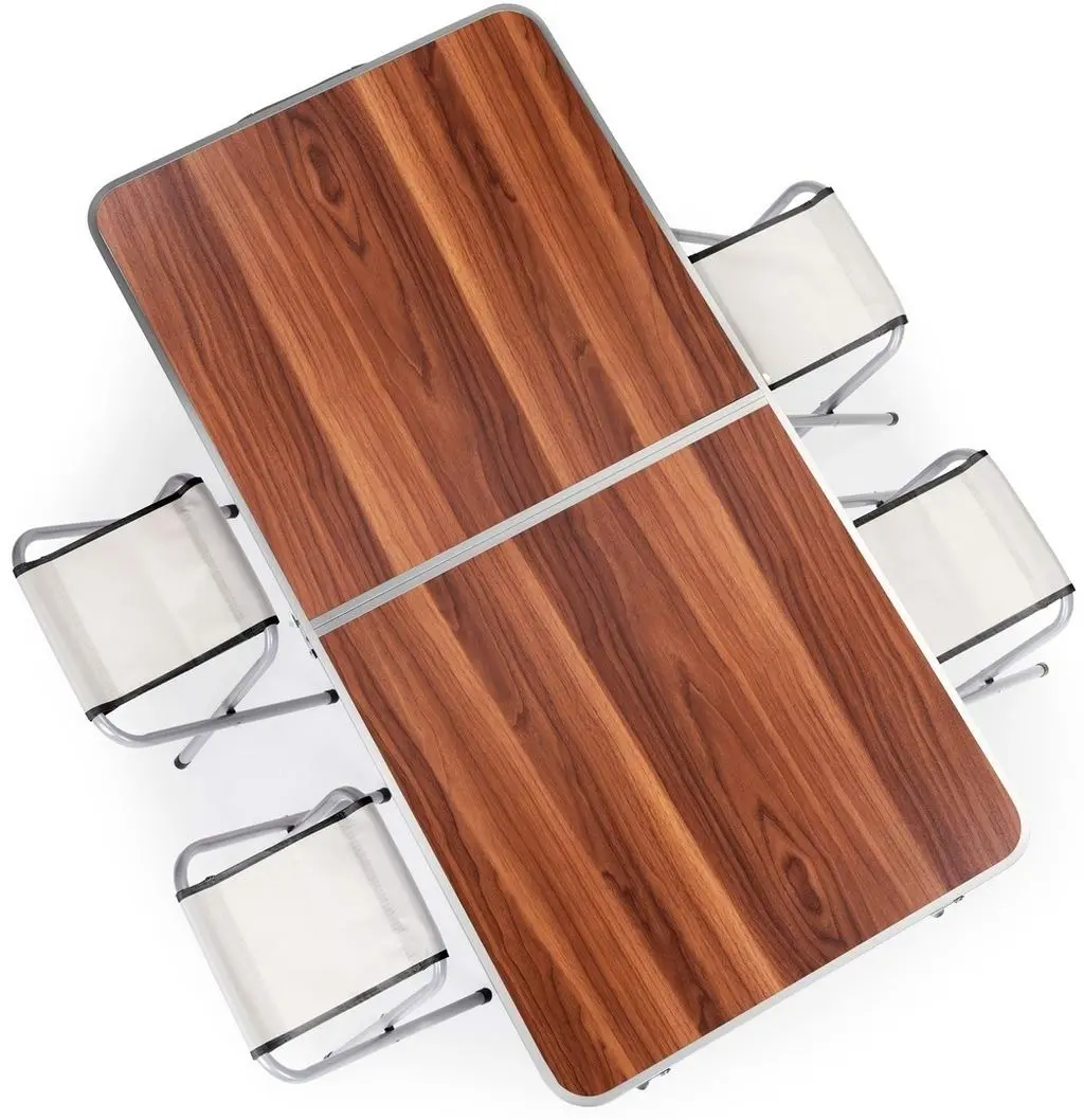 Set mobilă de grădină Modern Home GMGF-RM07, cafeniu/argintiu