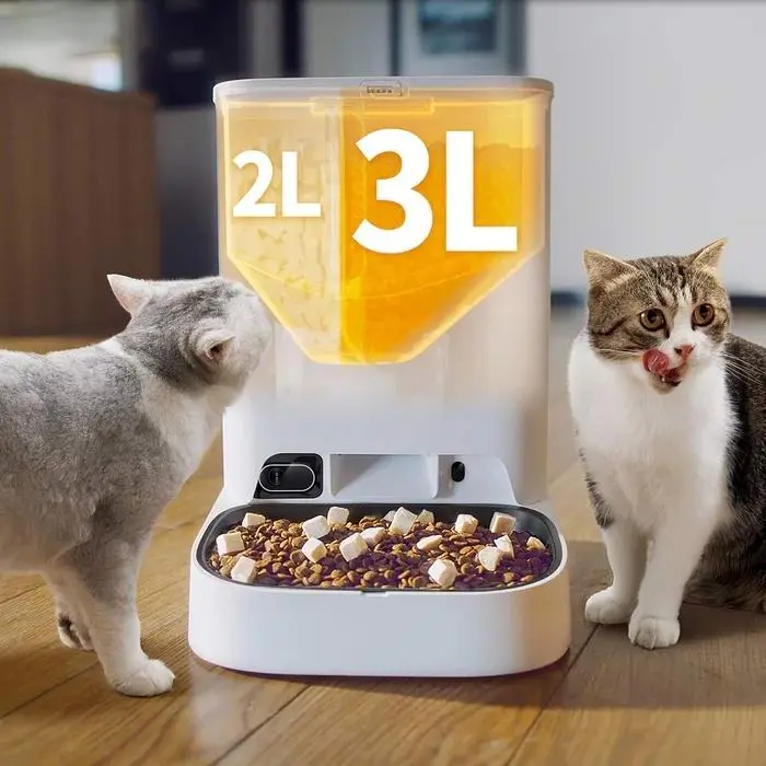 Hrănitor automat Petkit YumShare Dual-hopper, alb