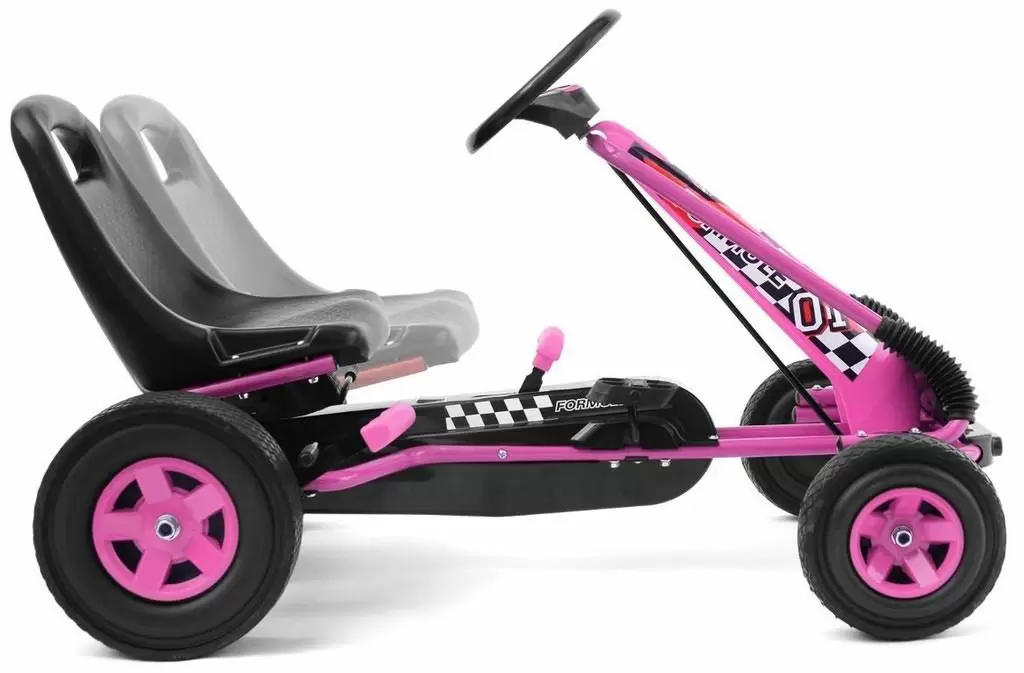 Kart cu pedale Costway TY283250PI, roz