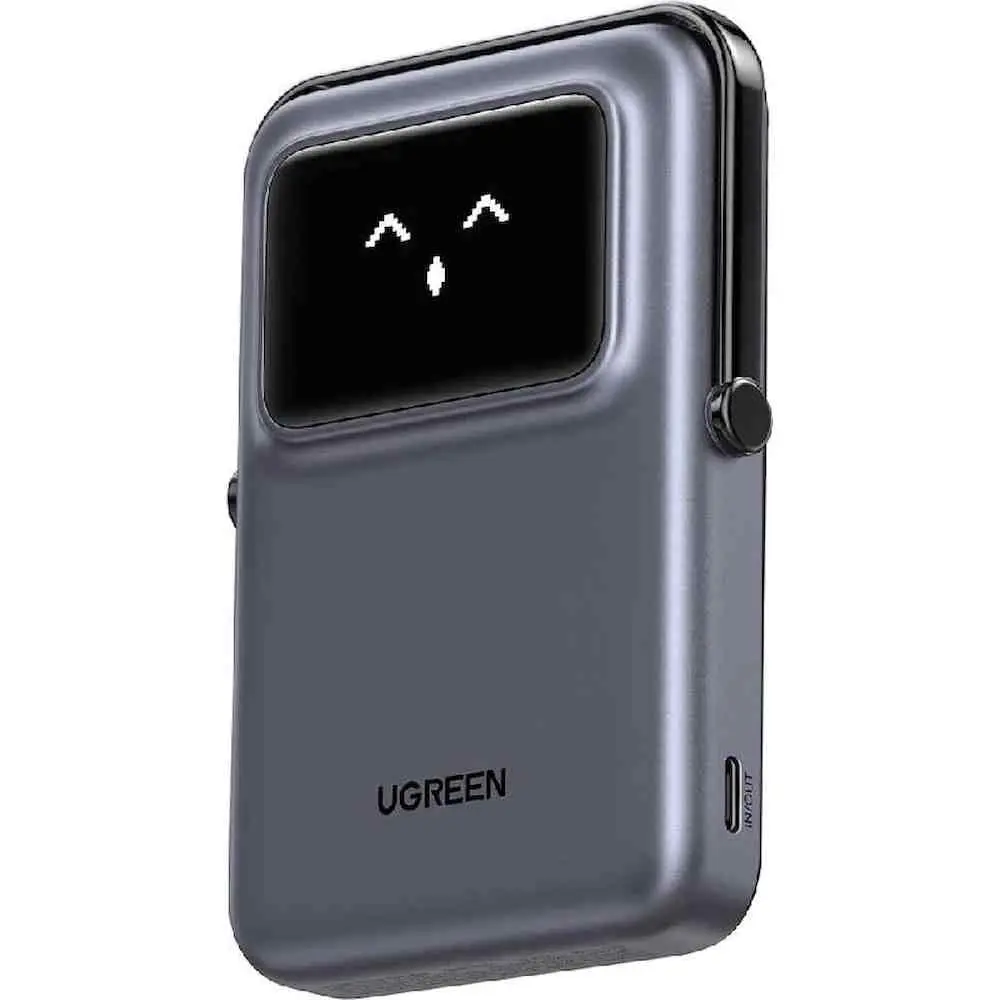 Внешний аккумулятор Ugreen Uno Series Magnetic Wireless 10000mAh, серый на tehnoparc.md Внешний аккумулятор Ugreen Uno Series Magnetic Wireless 10000mAh, серый