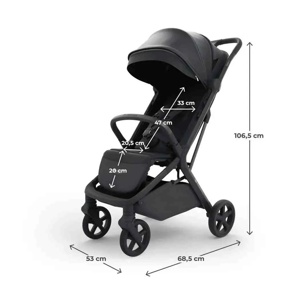 Коляска KinderKraft Nubi 3, черный