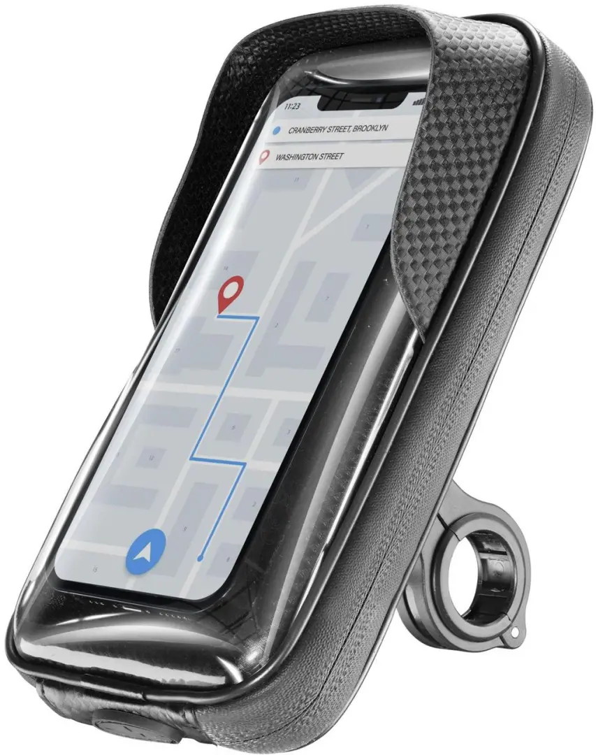 Suport telefon pentru biciclete Cellularline Rider Shield, negru