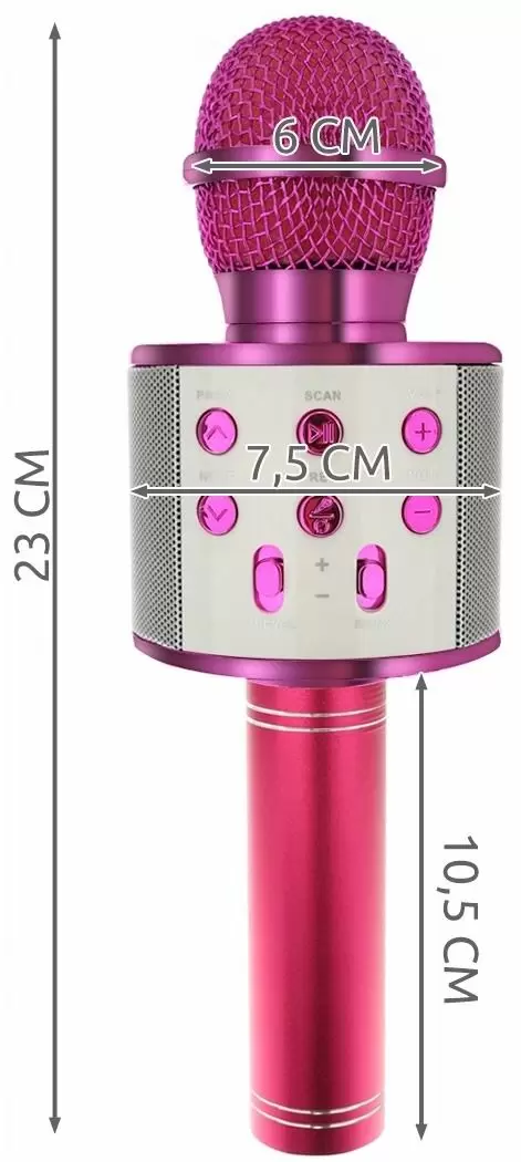 Микрофон Izoxis 22191, розовый
