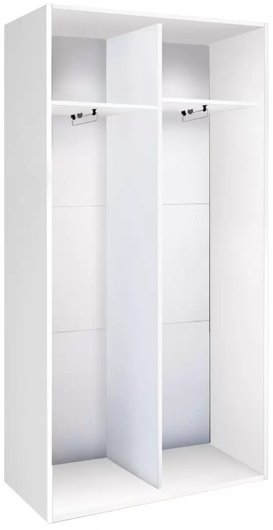 Шкаф-купе Modern Braun Top 2 160x210x45см 2 зеркала, белый