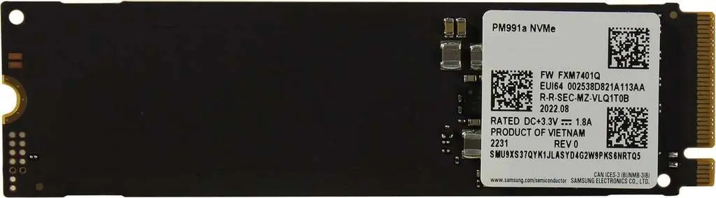 Disc rigid SSD Samsung PM991a M.2 NVMe, 256GB
