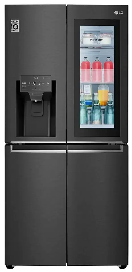 Холодильник LG GMX844MC6F, черный
