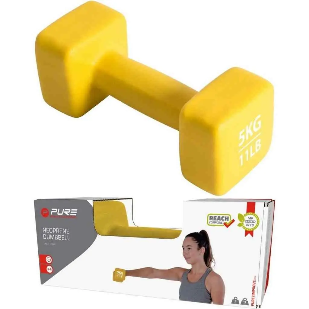 Гантель Pure Neopren Dumbbell 5kg, желтый
