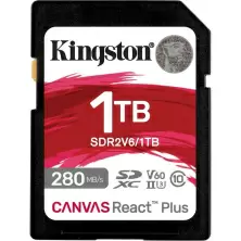 Card de memorie flash Kingston SDXC Canvas React Plus V60 Class10 UHS-II U3, 1TB