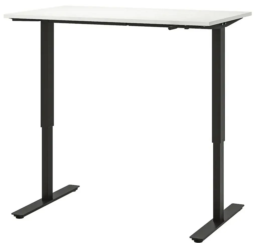 Masă de birou IKEA Trotten cu înălțime reglabilă 120x70cm, alb/antracit pe tehnoparc.md Masă de birou IKEA Trotten cu înălțime reglabilă 120x70cm, alb/antracit