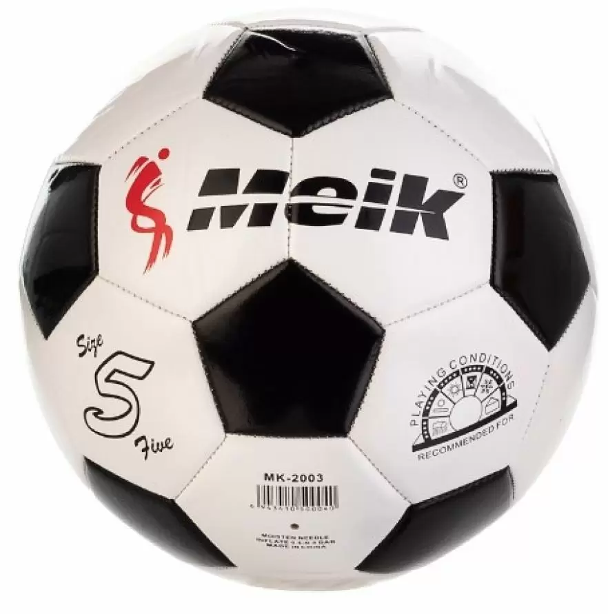 Minge de fotbal 4Play N5, alb/negru