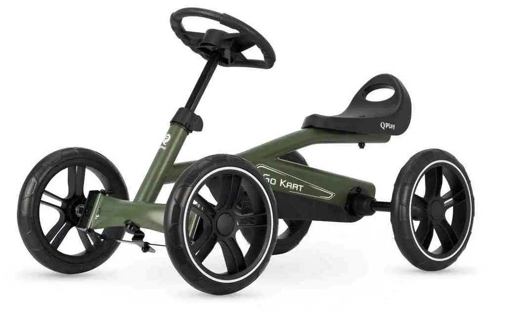 Kart cu pedale Qplay Gokart Haki, verde