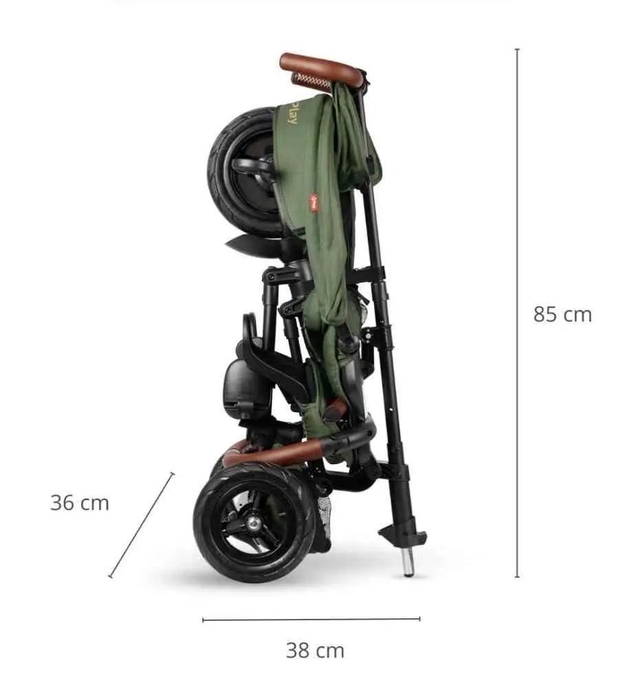 Bicicletă pentru copii Qplay Rito Deluxe, verde