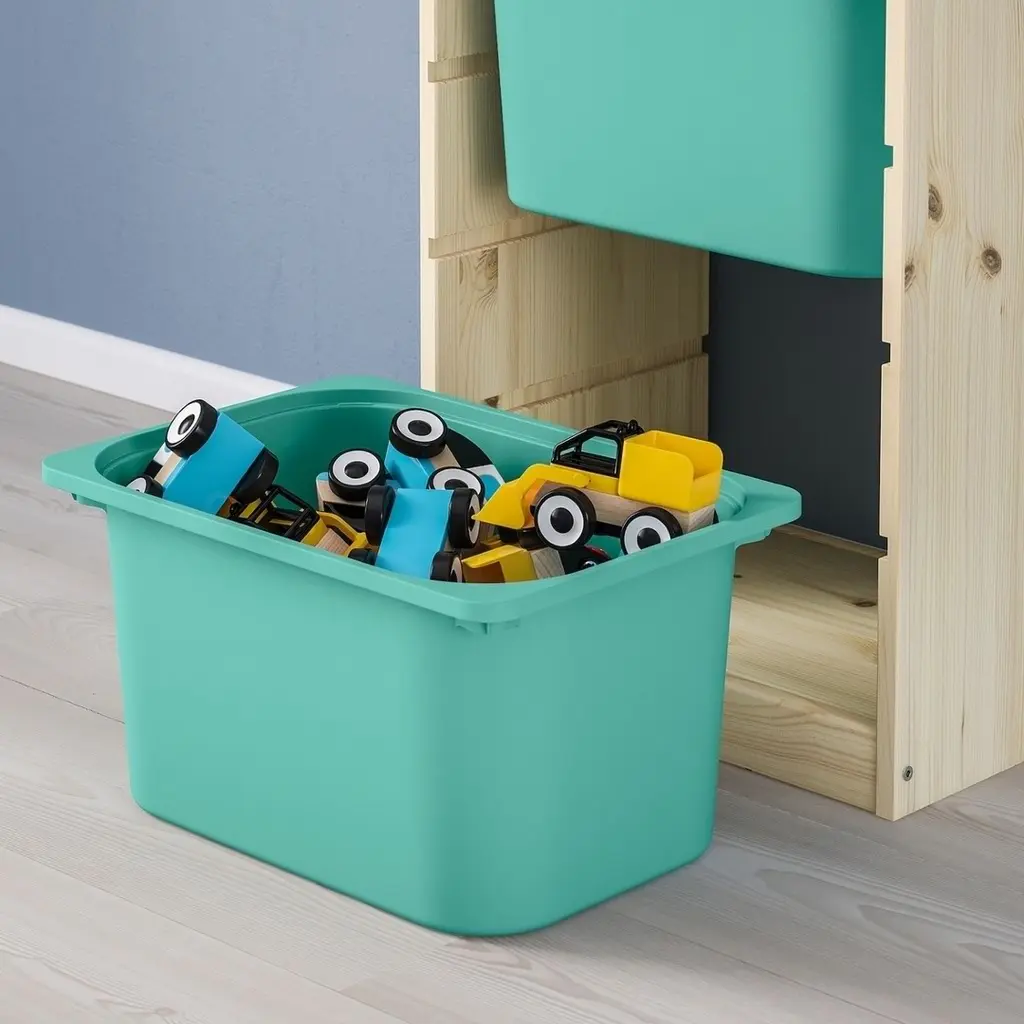 Etajeră cu containere IKEA Trofast 44x30x91cm, pin alb/turcoaz pe tehnoparc.md Etajeră cu containere IKEA Trofast 44x30x91cm, pin alb/turcoaz