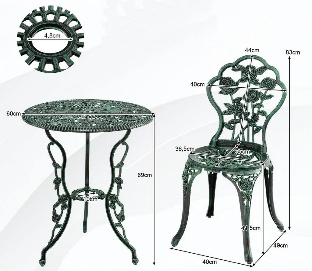 Set mobilă de grădină Costway OP70695GN, verde pe tehnoparc.md Set mobilă de grădină Costway OP70695GN, verde