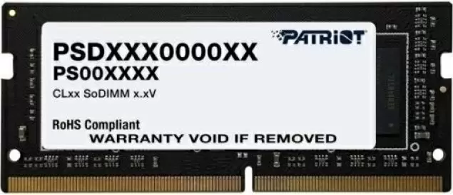 Оперативная память SO-DIMM Patriot Signature Line 8GB DDR4-3200MHz, CL22, 1.2V