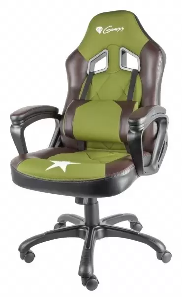 Scaun de birou Genesis Nitro 330, cafeniu/verde