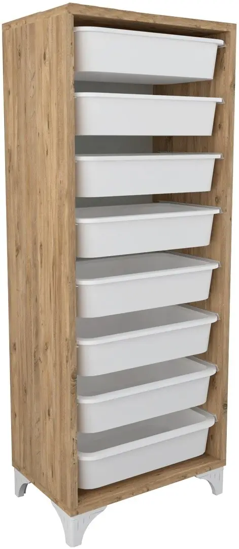 Container pentru jucării Fabulous cu 8 coșuri, pin