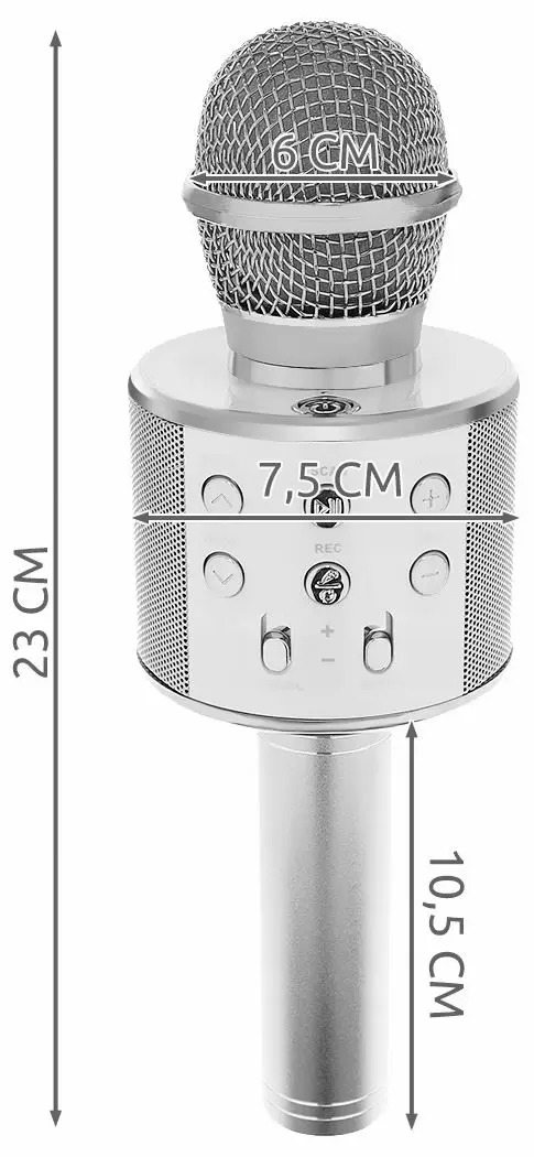Microfon Izoxis 22188, argintiu
