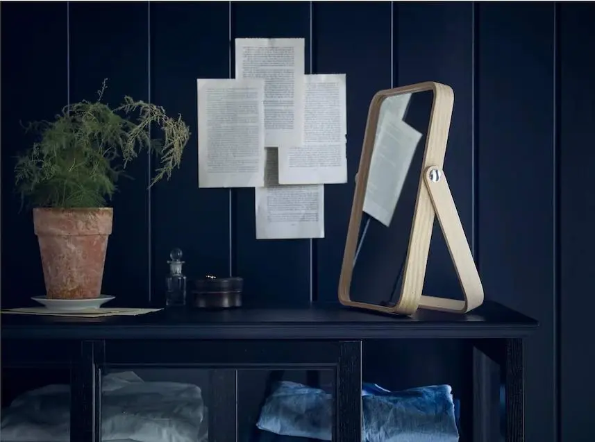 Oglindă IKEA Ikornnes 27x40cm, frasin pe tehnoparc.md Oglindă IKEA Ikornnes 27x40cm, frasin
