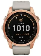 Smartwatch Garmin fenix 7S Solar, rose gold with light sand band