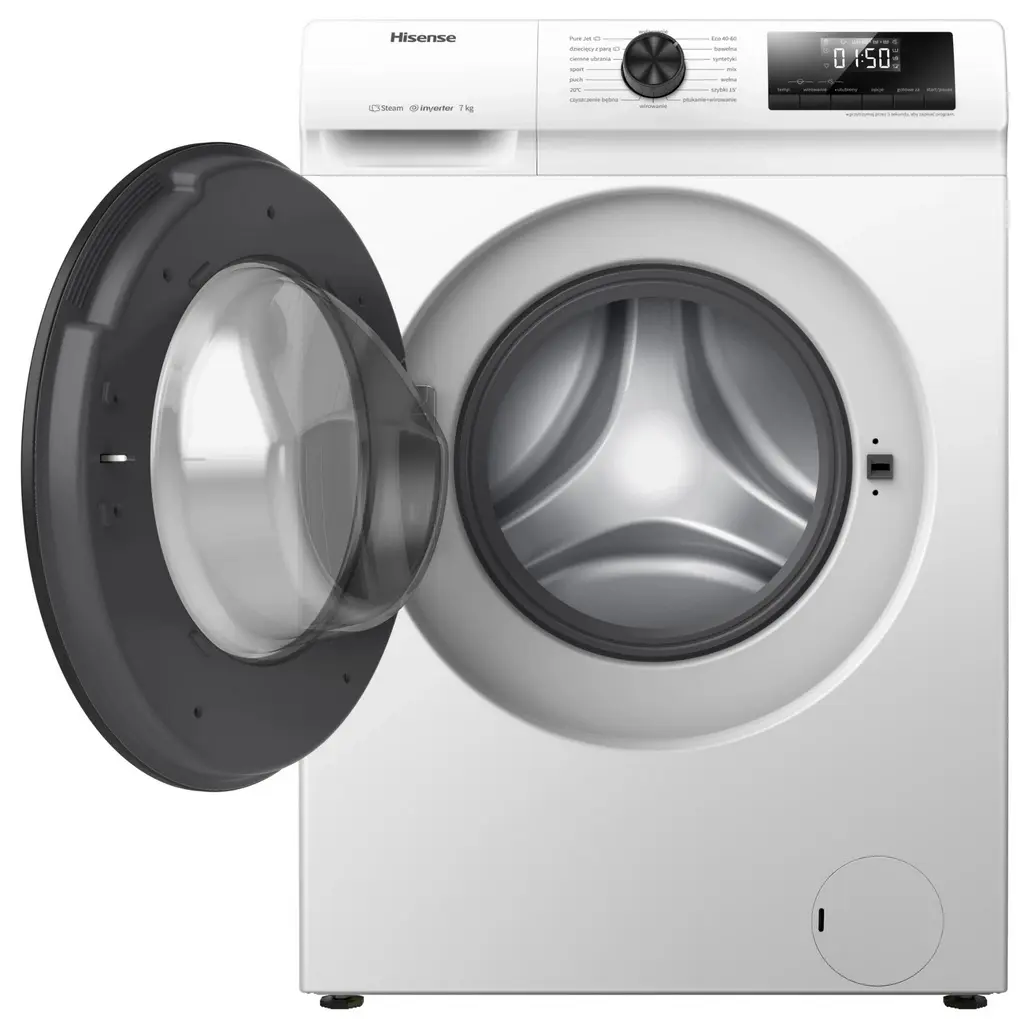 Maşină de spălat rufe Hisense WFQP7012EVM, alb