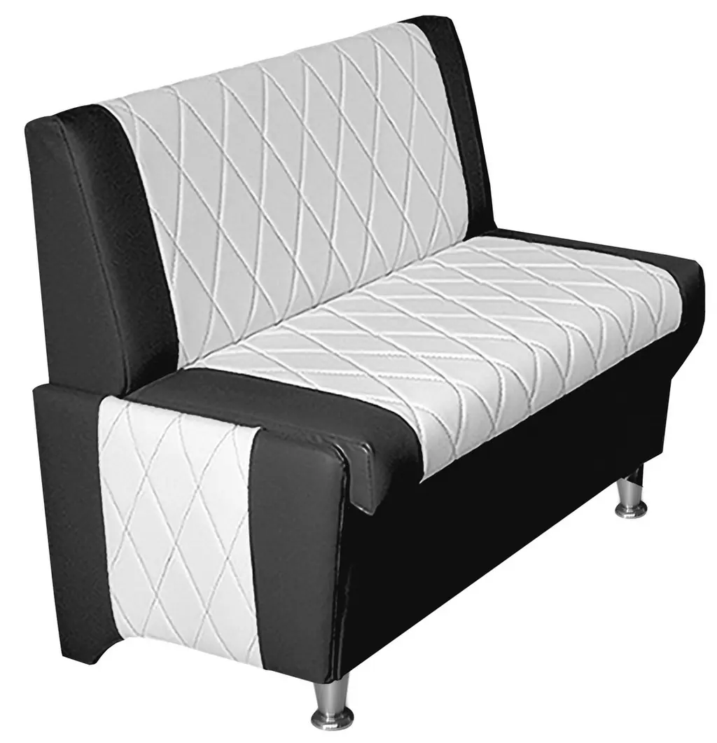 Bancă pentru bucătărie modulară Modern Paulin 110 2300/2230, alb ca zăpada/negru