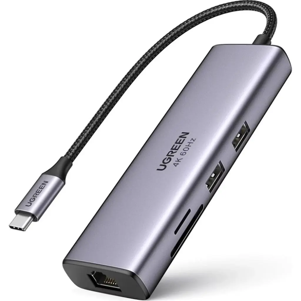 Разветвитель Ugreen CM512, серый на tehnoparc.md Разветвитель Ugreen CM512, серый