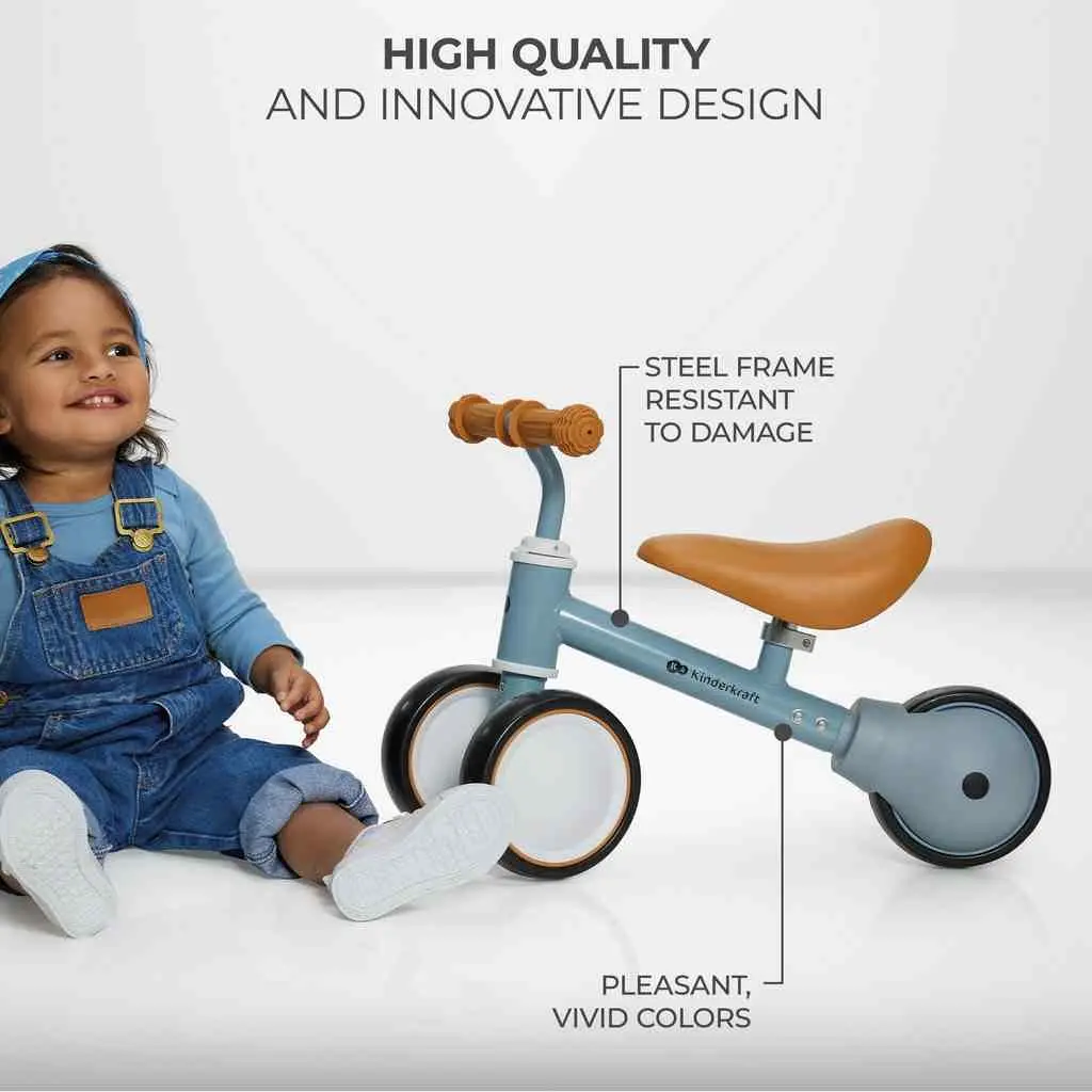 Bicicletă fără pedale KinderKraft Cutie, albastru deschis